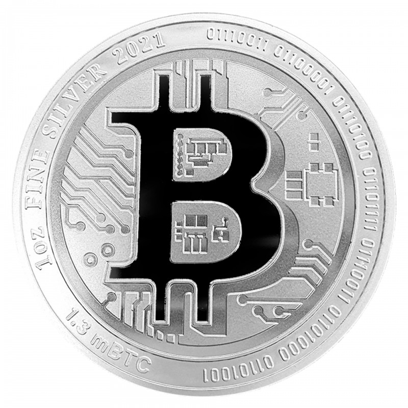 1 Oz Bitcoin 2021 Silver Coin Europa Bullion