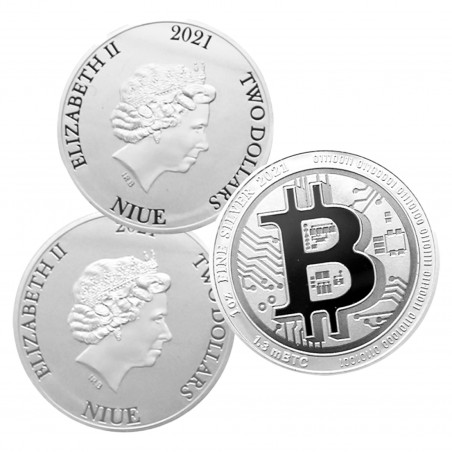 1 Oz 2021 Bitcoin Silbermünze