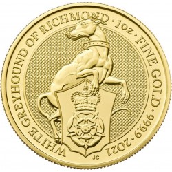 1 Oz White Greyhound 2021 Gold Coin