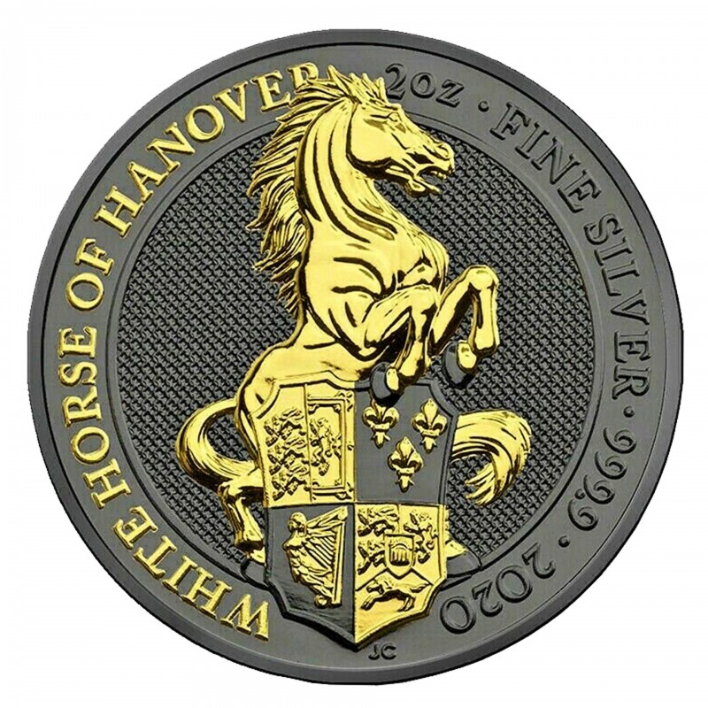 2 Oz White Horse of Hanover 2020 – Art Color Silver Coin