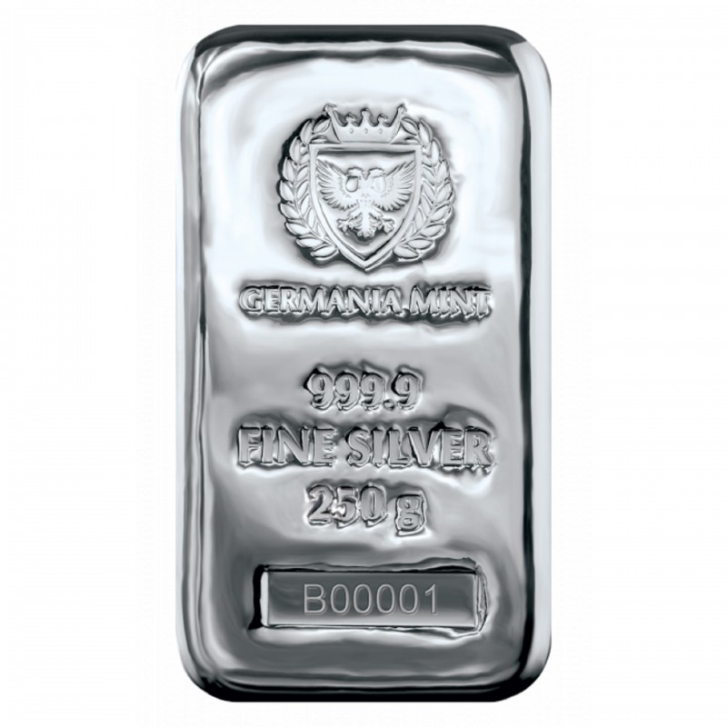 250 Grams Germania Mint Silver Bar