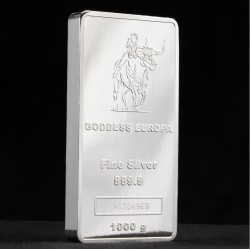 10 x 1 kg Goddess Europa Silver bars VIP LOUNGE