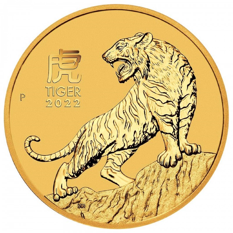 2 Oz Year Of The Tiger 2022 Gold Coin