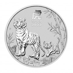 1/2 Oz Year Of The Tiger 2022 Silver Coin