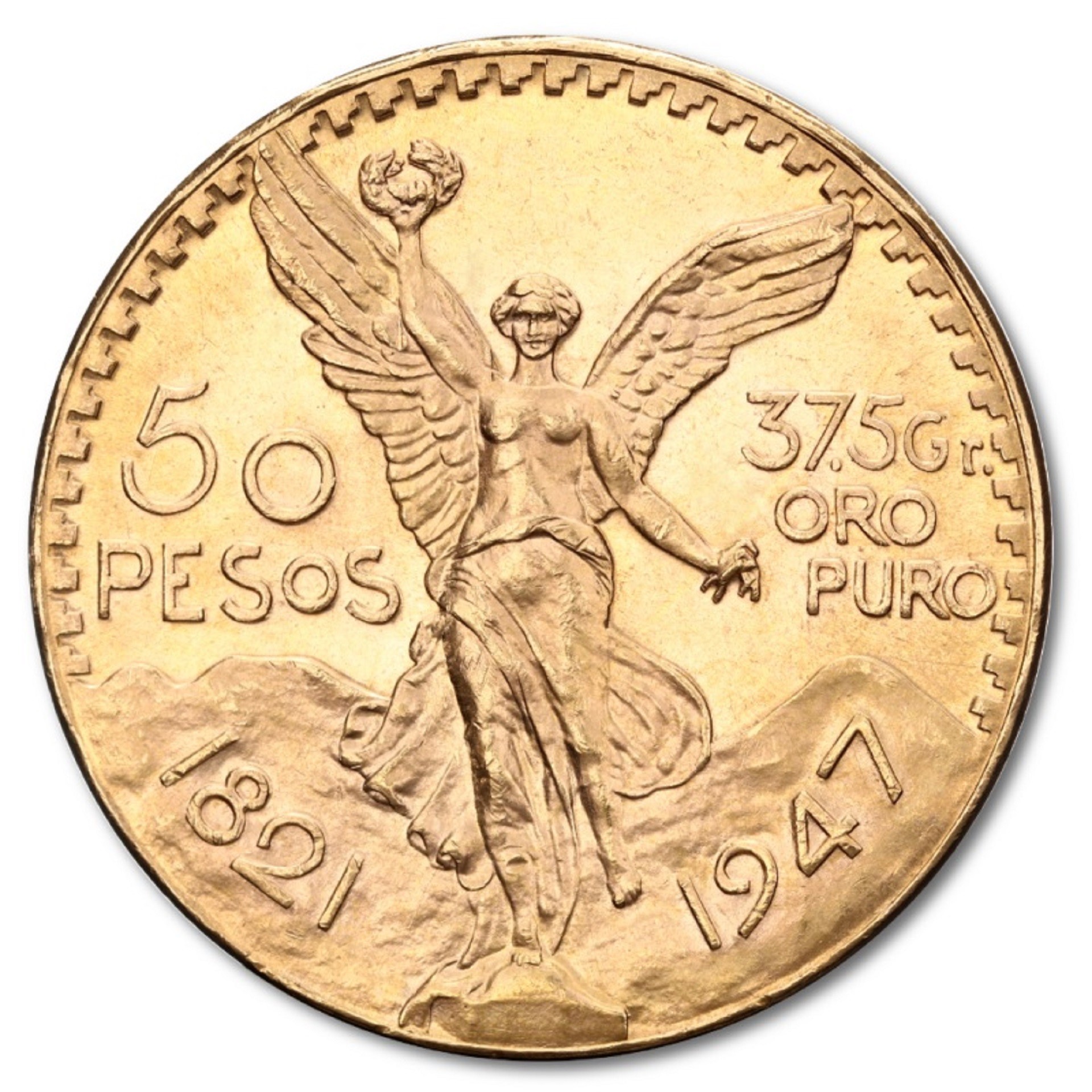 50 Mexican Pesos 1821-1947 Gold Coin | Europa Bullion