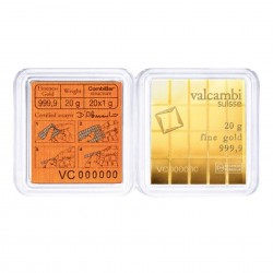 20 X 1 Gram Valcambi Gold CombiBar