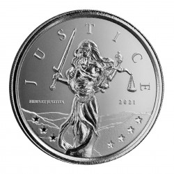 1 Oz Lady Justice 2021 Silver Coin