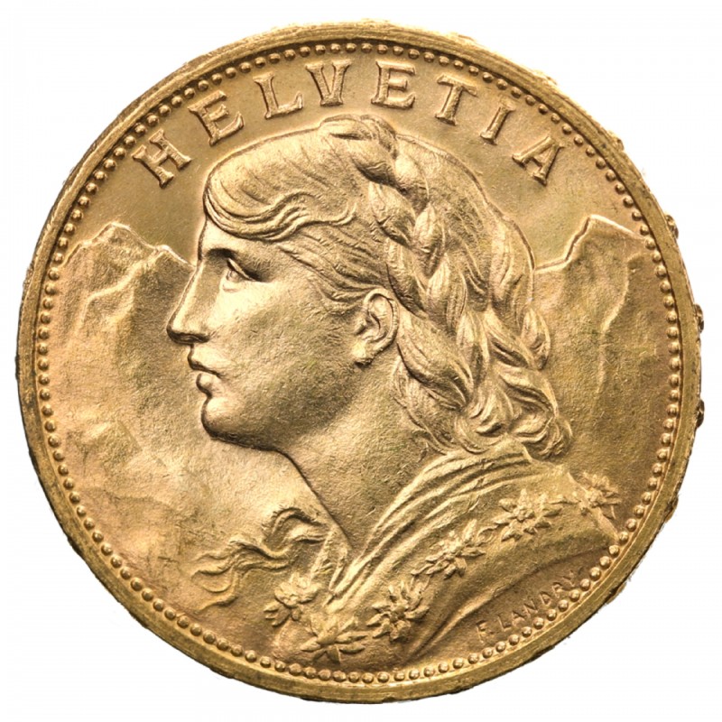 20 Swiss Francs Vreneli Gold Coin
