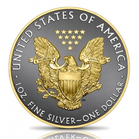 1 Oz Gilded American Eagle Silver Coin