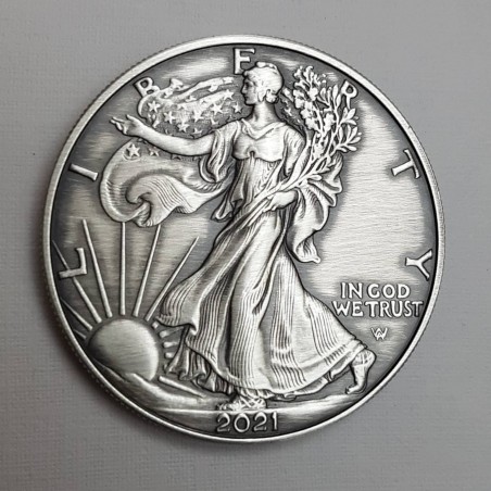 Antique Finsih 1 Oz American Eagle Silver Coin