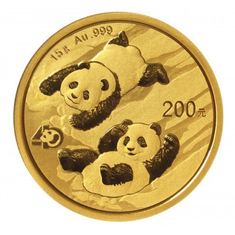 15 Grams Chinese Panda 2022 Gold Coin