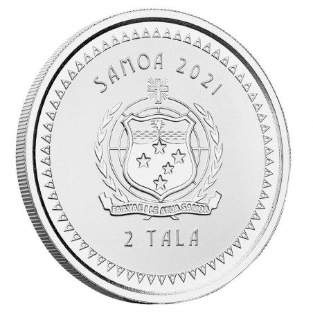 1 Oz Seahorse Samoa 2021 Silver Coin
