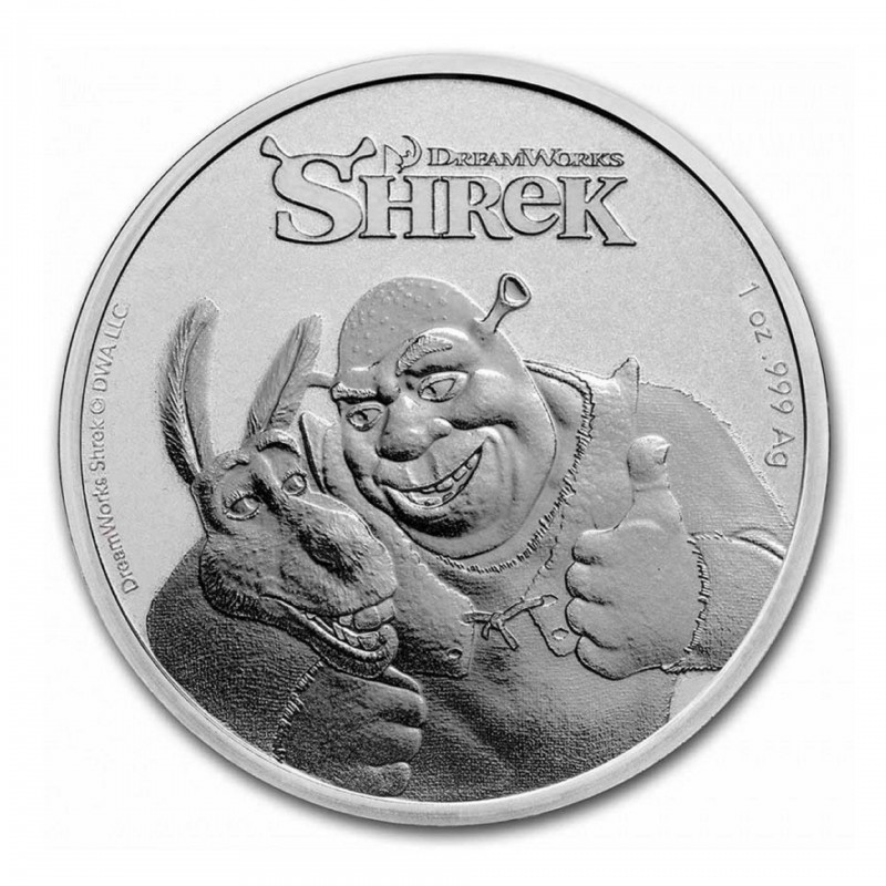 1 Oz Shrek 2021 Silver Coin