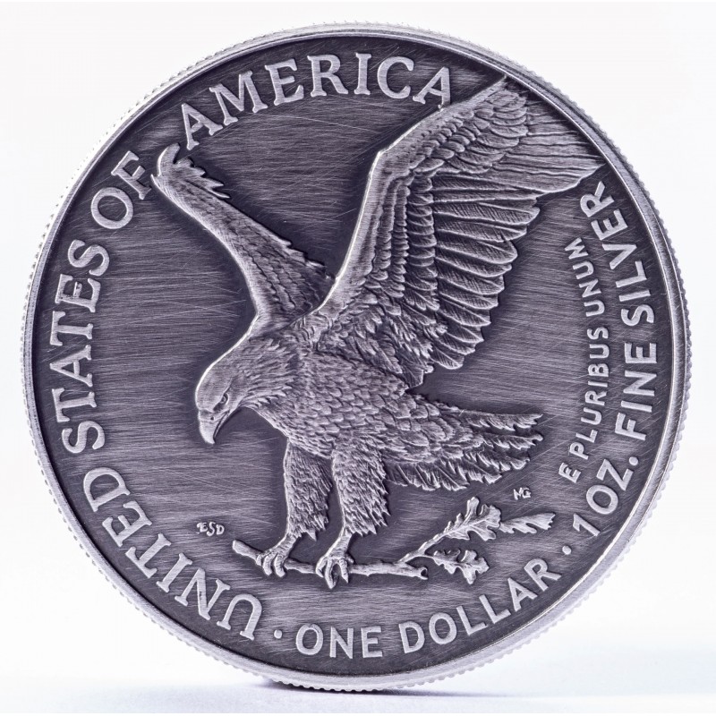 Antique Finsih 1 Oz American Eagle Silver Coin