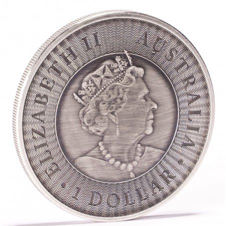 Antique Finish 1 Oz 2021 Kangaroo Silver Coin