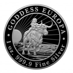 20 x 1 Oz Goddess Europa 2023 Silber Tube