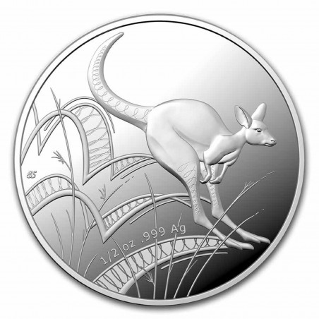 1/2 Oz Bounding Kangaroo 2022 Silver Coin