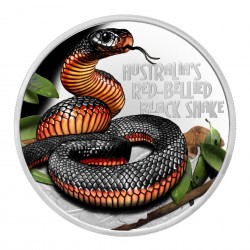 1 Oz Red Belied Black Snake 2022 Silver Coin