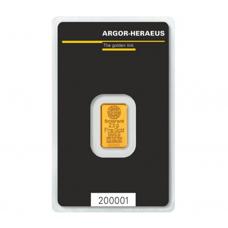 2.5 Grams Argor-Heraeus Gold Bar