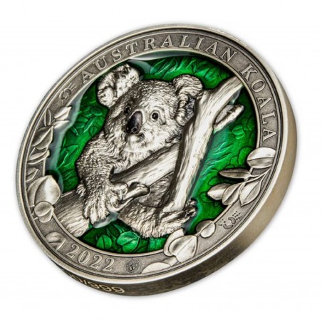 3 Oz Koala Colors of Wildlife 2022 Silver Coin