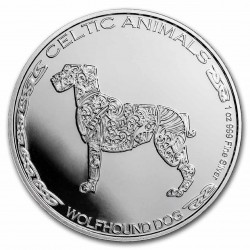 1 Oz Wolfhound Dog 2022 Silver Coin
