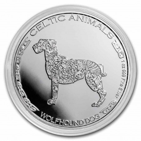 1 Oz Wolfhound Dog 2022 Silver Coin