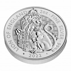 2 Oz Lion Of England 2022 Silbermünze