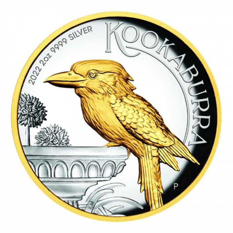 2 Oz Plated Kookaburra 2022 Silver Coin
