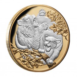 5 Oz Grizzly Bear & Puma 2022 Silver Coin