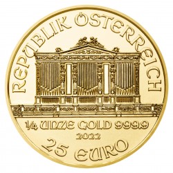 1/4 Oz Vienna Philharmonic 2022 Gold Coin