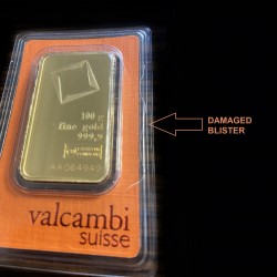 PRE-OWNED 100 Grams Valcambi Gold Bar