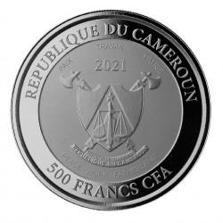1 Oz Cameroon Madrill 2021 Silbermünze