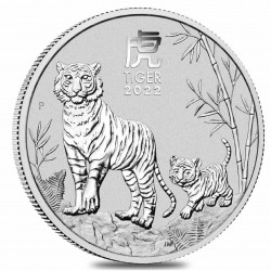 5 Oz Year Of The Tiger 2022 Silver Coin