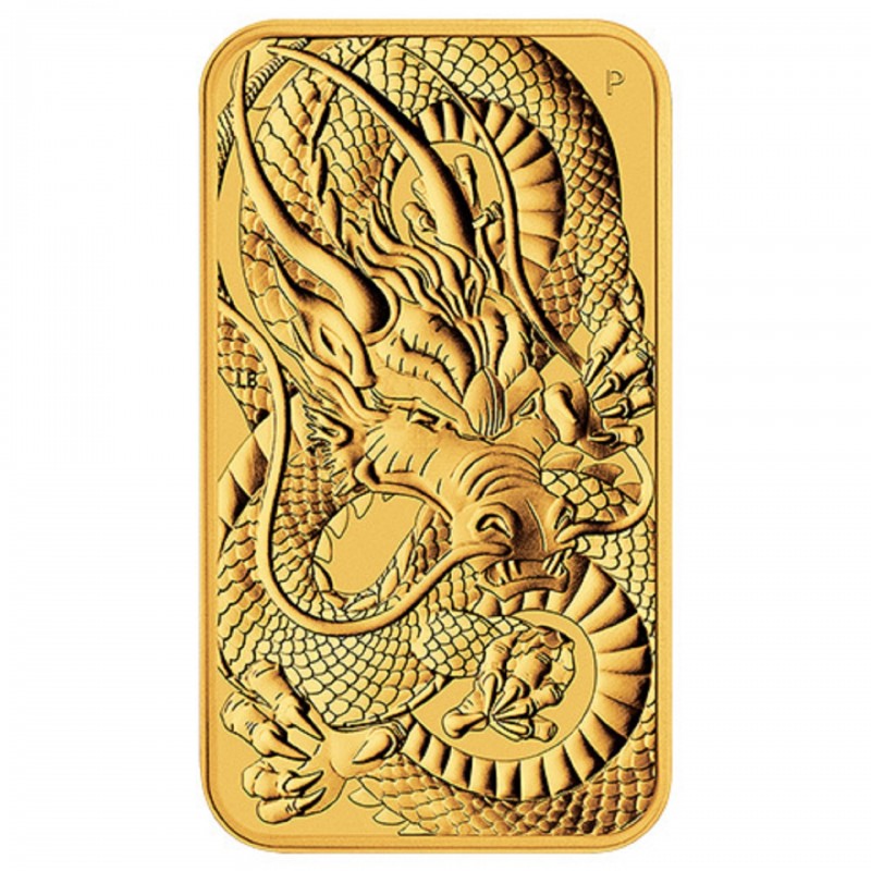 1 Oz Dragon Rectangular 2021 Gold Coin