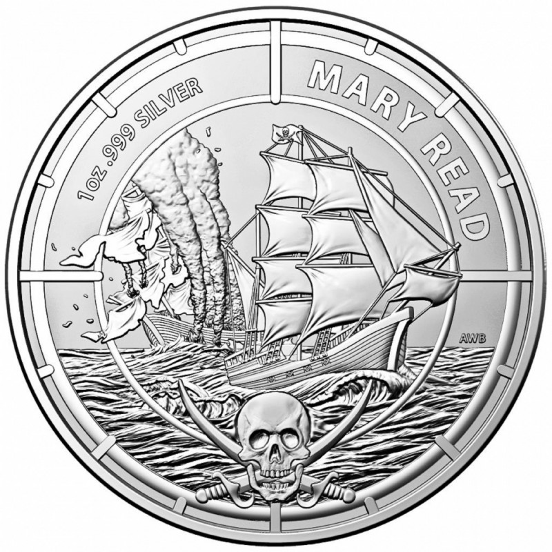 1 Oz Pirate Queens 2022 Mary Read Silver Coin