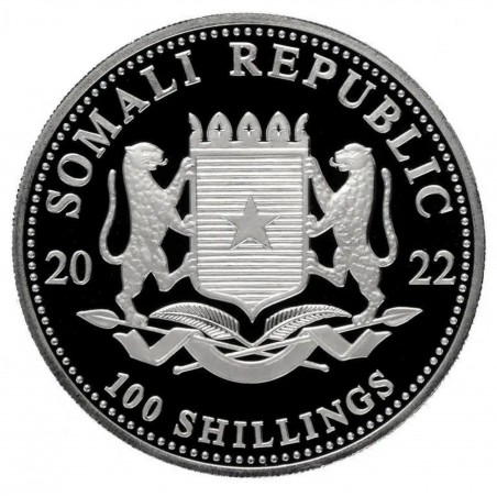 1 Oz Leopard 2022 Somalia Silver Coin