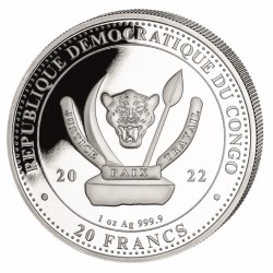 1 Оz Congo The Bear 2022 Silver Coin