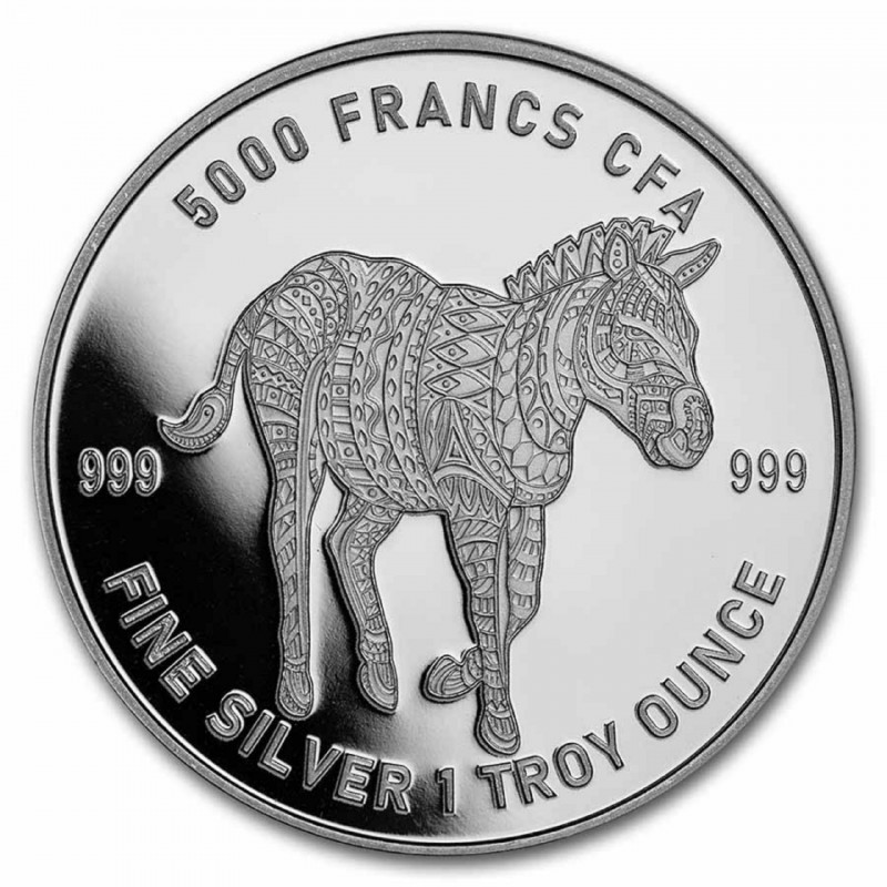 1 Oz Mandala Zebra 2022 Silver Coin
