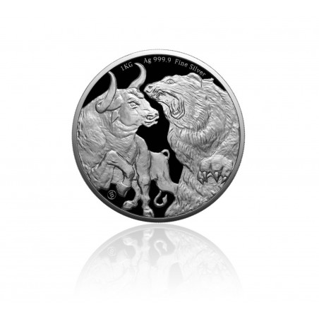 PRE-SALE 1 Kilo Bull & Bear 2022 Silver Coin