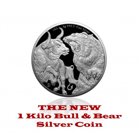 1 Kilo Bull & Bear 2022 Silbermünze