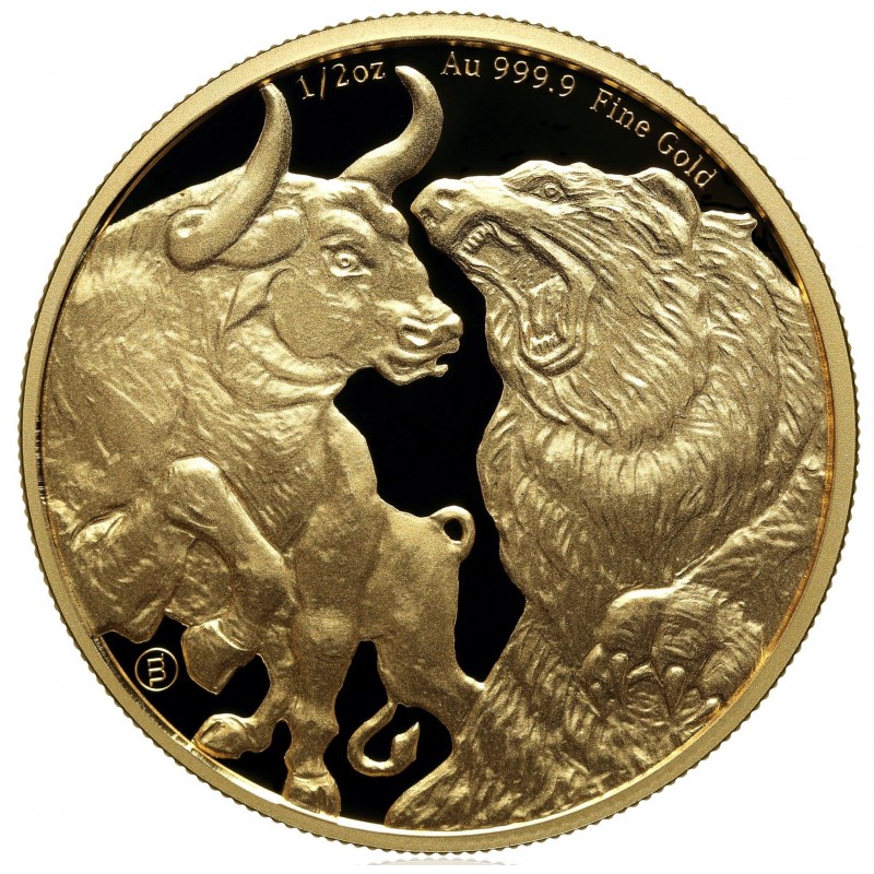 1/2 OZ BULL & BEAR 2023 GOLD COIN