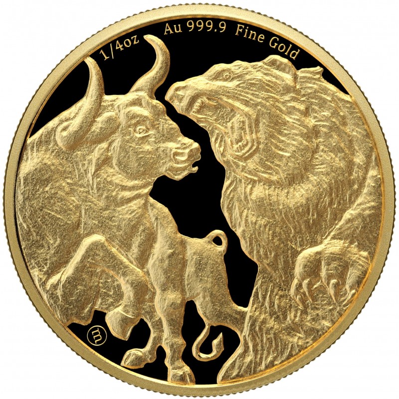 1/4 OZ BULL & BEAR 2023 GOLD COIN