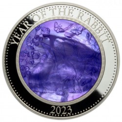 5 Oz Rabbit Mother of Pearls 2023 Silver Coin