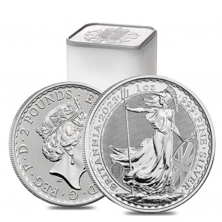 QUEEN ELIZABETH 1 Oz Britannia 2023 Fine Silver Coin
