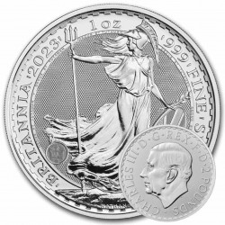 1 Oz KING CHARLES Britannia 2023 Fine Silver Coin