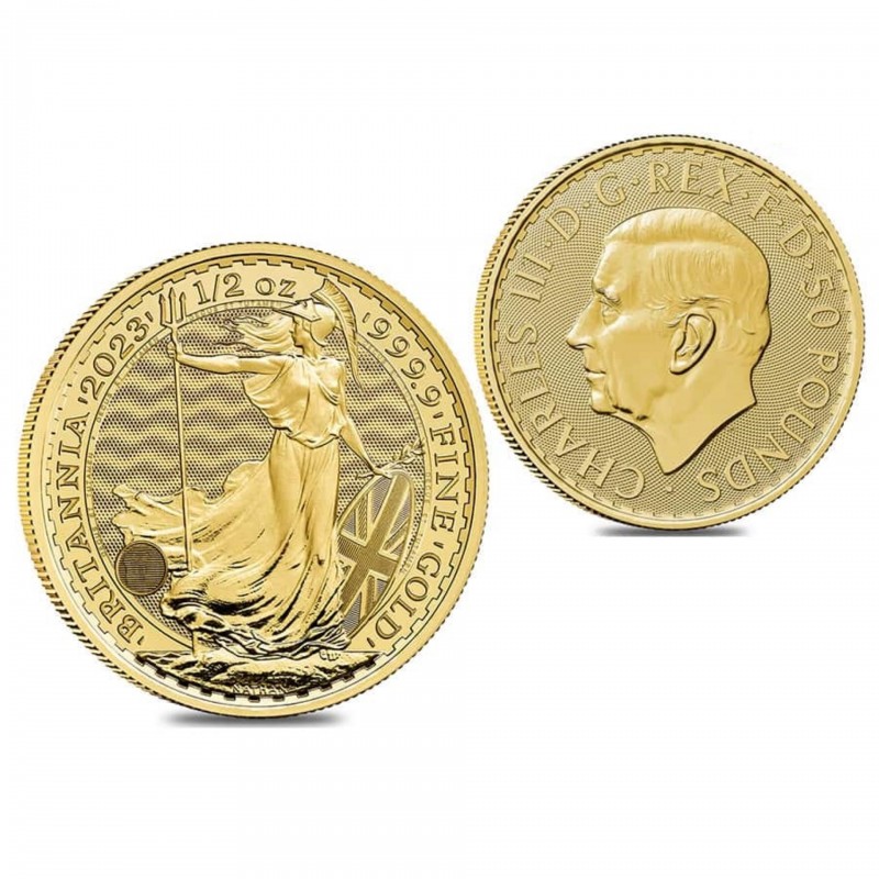 1/2 Oz Britannia Charles 2023 Gold Coin