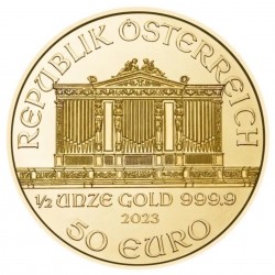 1/2 Oz 2023 Vienna Philharmonic Gold Coin