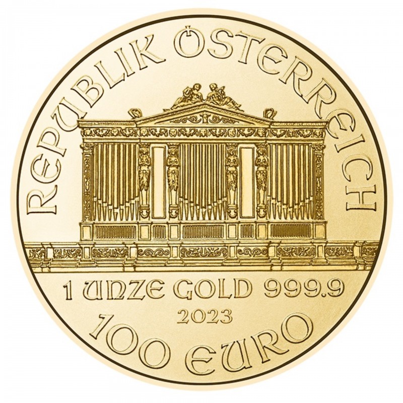 1 Oz 2023 Vienna Philharmonic Gold Coin