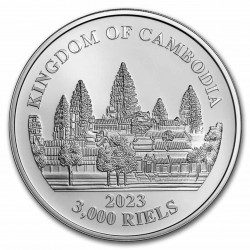1 oz Lost Tigers of Cambodia 2023 Silver Coin