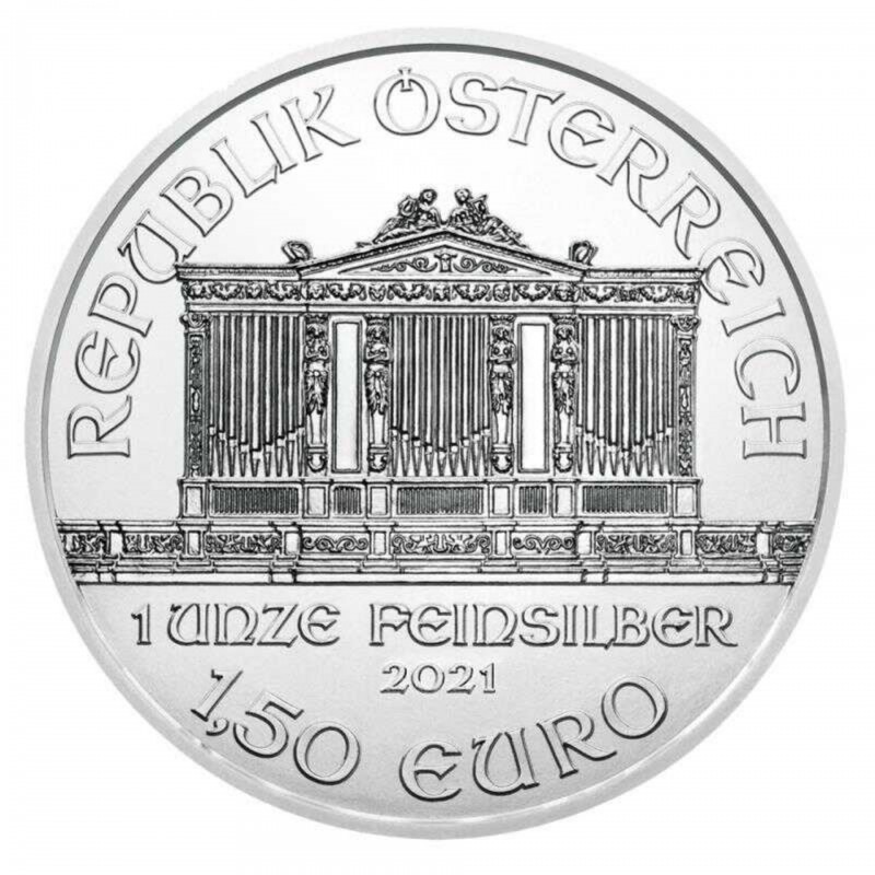 2021 1 Oz Vienna Philharmonic Silver Coin
